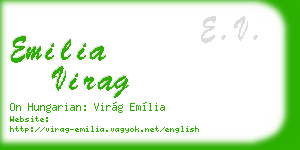 emilia virag business card